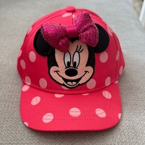 Disney Pink Polka Dot Cap with Minnie Mouse